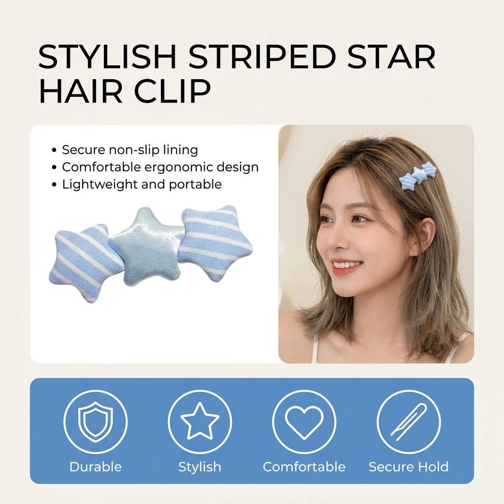 Leuke stervormige haarclip voo - Korean Girls Lifestyle recensie en prijs